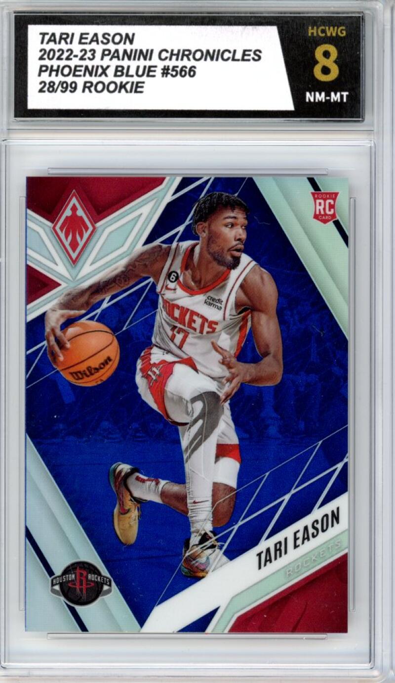 2022-23 Panini Chronicles Phoenix Blue #566 Tari Eason 28/99 Rookie HCWG 8 Image 1