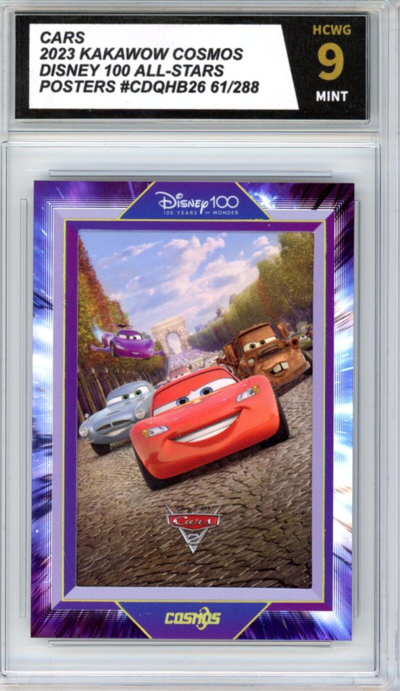 2023 Kakawow Cosmos Disney 100 All-Stars Posters Cars 61/288 HCWG 9 Image 1