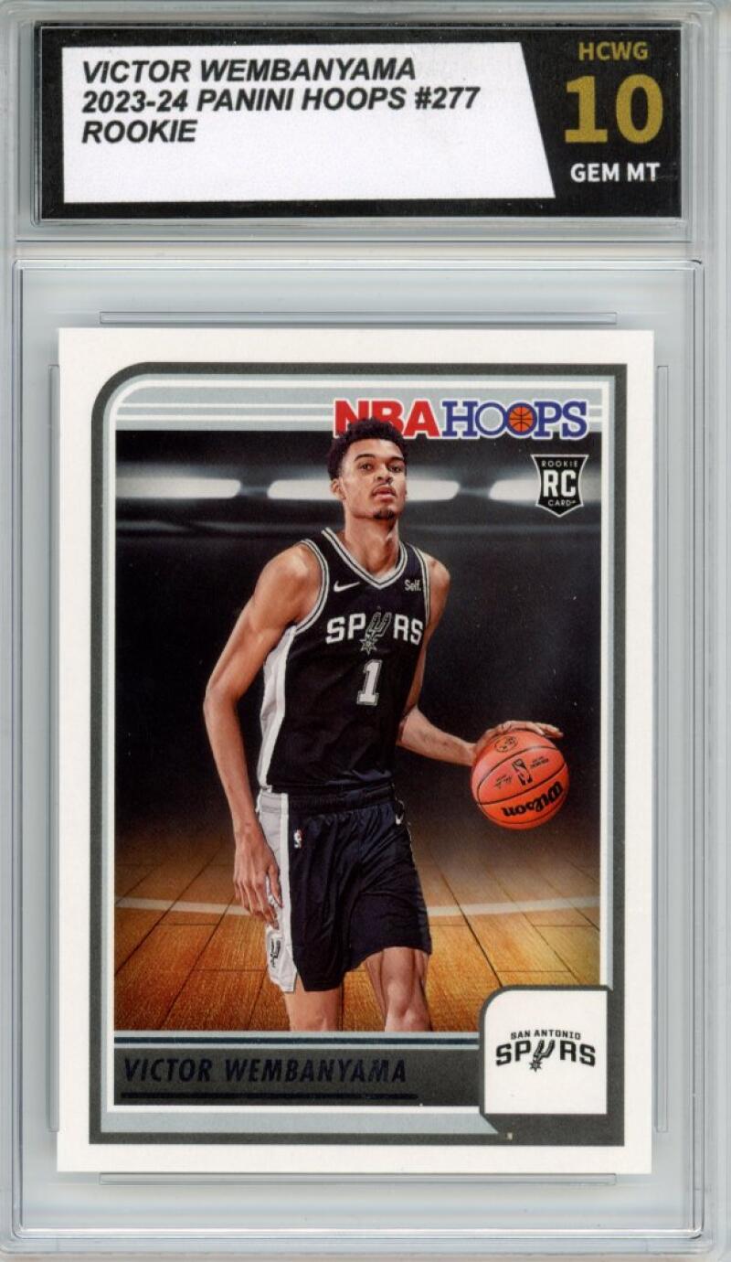 2023-24 Panini Hoops #277 Victor Wembanyama Rookie RC Graded HCWG 10 - 11403 Image 1