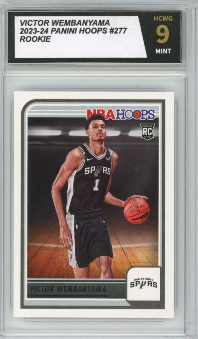 2023-24 Panini Hoops #277 Victor Wembanyama Rookie RC Graded HCWG 9 - 11401 Image 1
