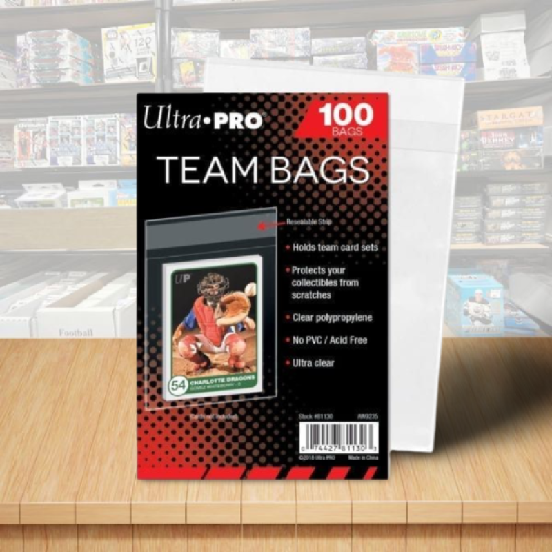 Ultra Pro Team Bags - Ultra Clear - 100 Bags Per Pack Image 1