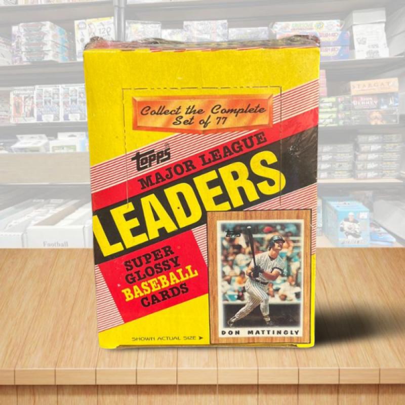 1987 Topps Baseball Major League Leaders Box Super Glossy Cards - 36 Pack Box Image 1