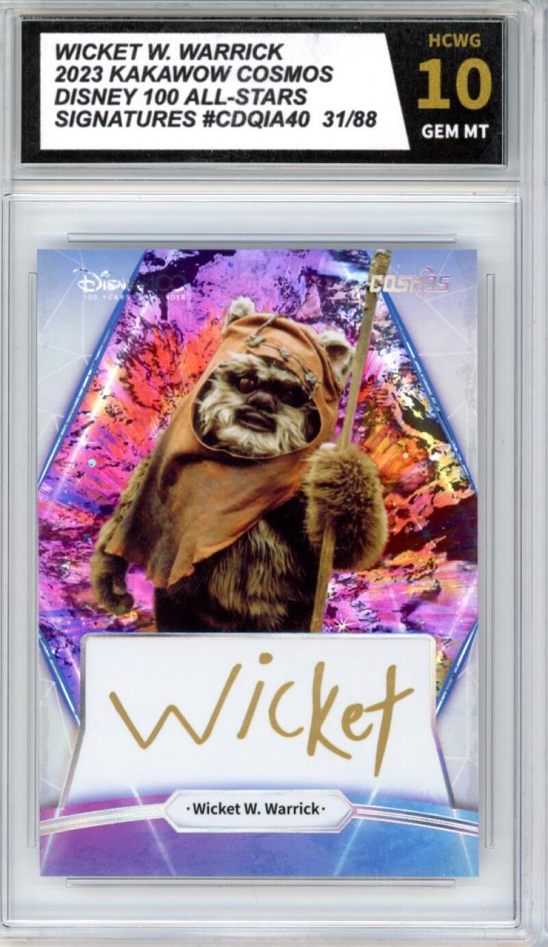 2023 Kakawow Cosmos Disney 100-All Stars Signatures Wicket Warrick 31/88 HCWG 10 Image 1