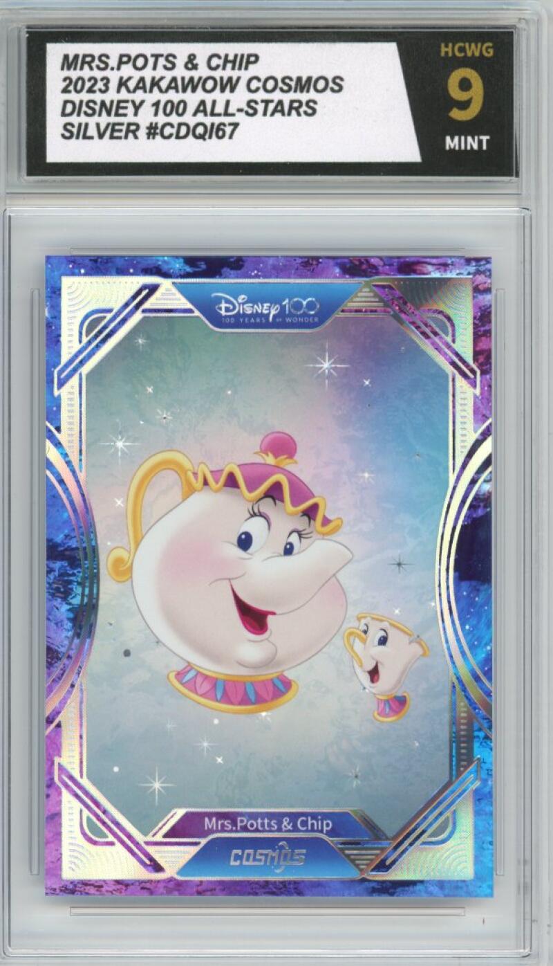 2023 Kakawow Cosmos Disney 100 All-Stars Silver #67 Mrs. Pots & Chip HCWG 9 Image 1