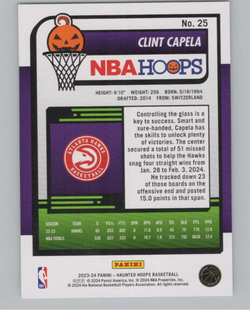 2023-24 Panini Haunted Hoops #25 Clint Capela V98408 Image 2