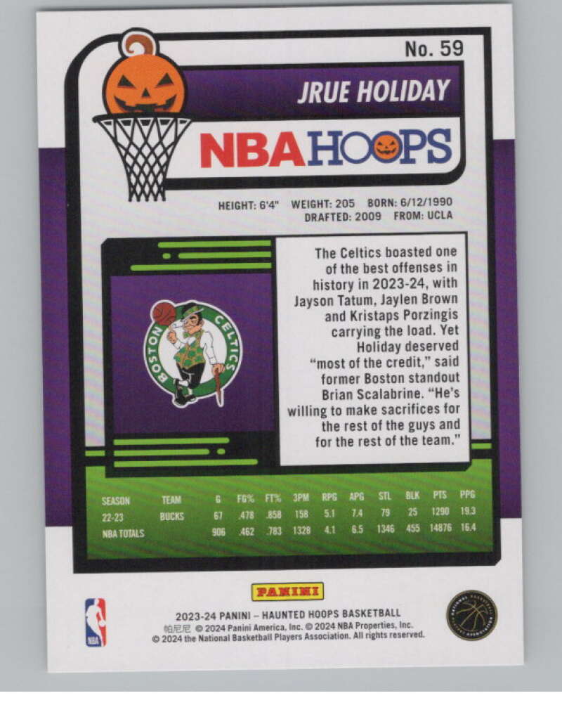 2023-24 Panini Haunted Hoops #59 Jrue Holiday V98425 Image 2