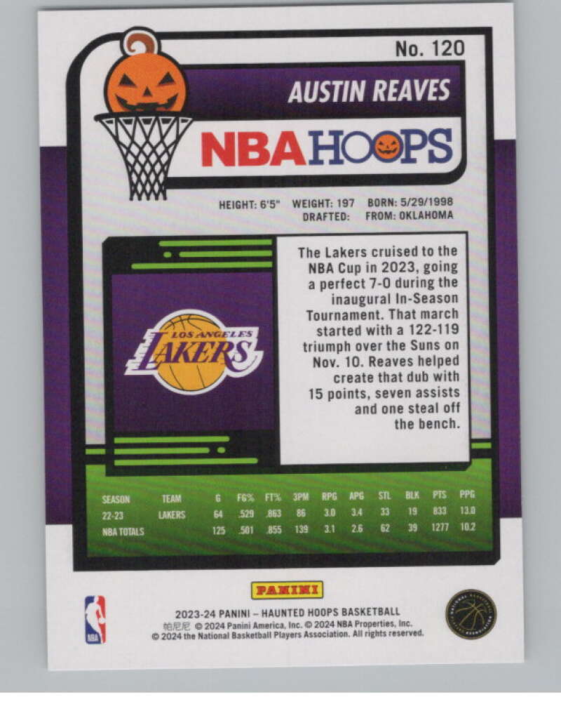 2023-24 Panini Haunted Hoops #120 Austin Reaves V98468 Image 2