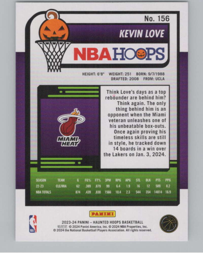 2023-24 Panini Haunted Hoops #156 Kevin Love V98493 Image 2