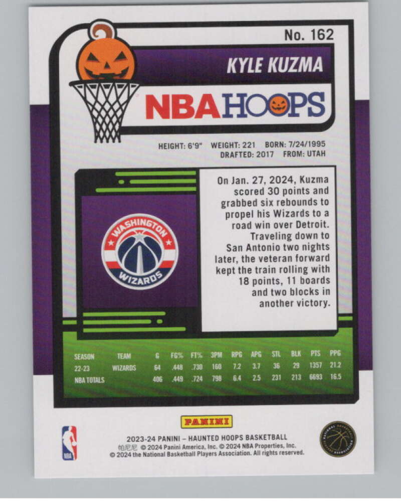 2023-24 Panini Haunted Hoops #162 Kyle Kuzma V98497 Image 2