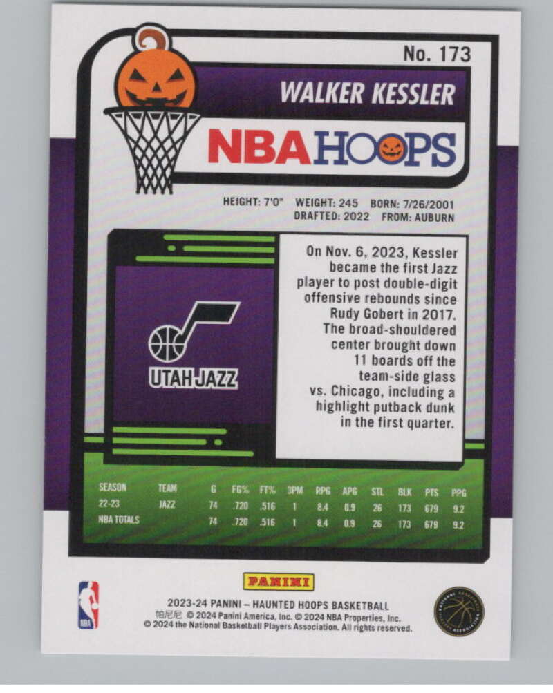 2023-24 Panini Haunted Hoops #173 Walker Kessler V98502 Image 2