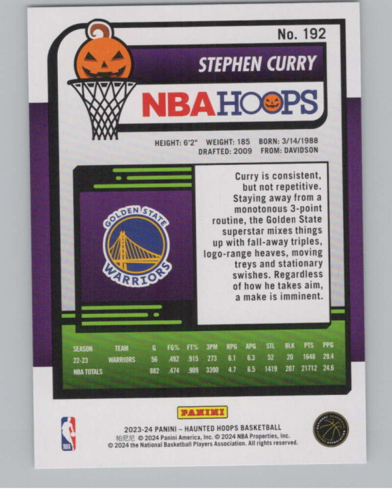 2023-24 Panini Haunted Hoops #192 Stephen Curry V98509 Image 2