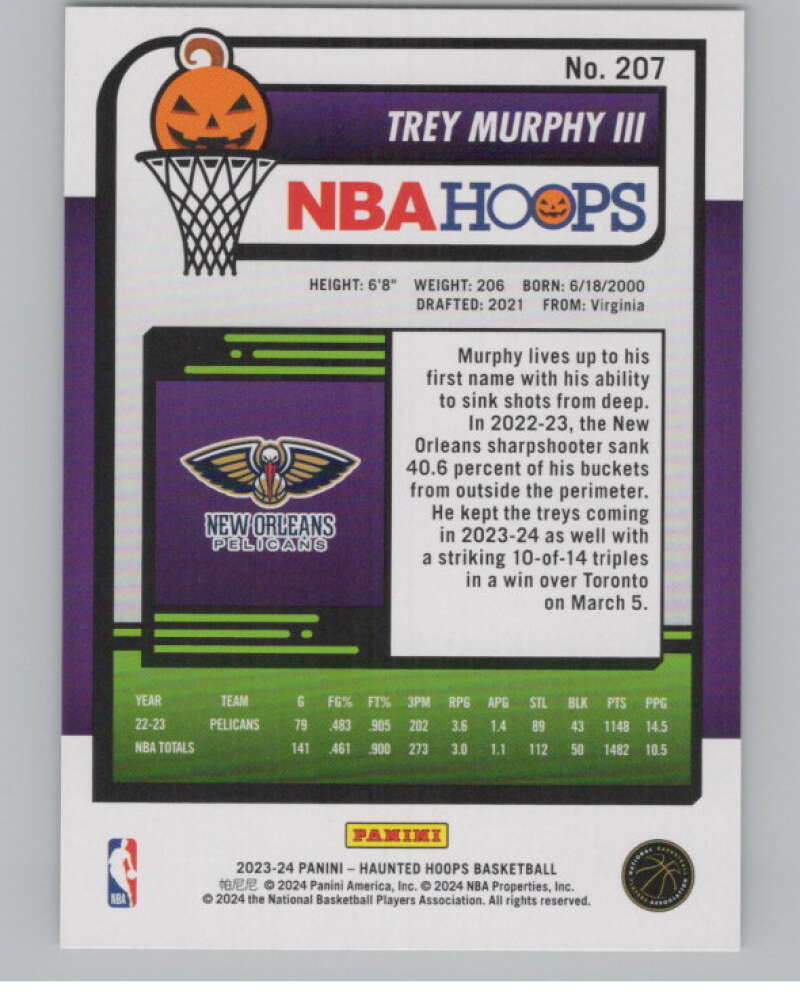 2023-24 Panini Haunted Hoops #207 Trey Murphy III V98520 Image 2