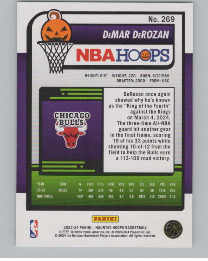 2023-24 Panini Haunted Hoops #269 DeMar DeRozan V98553 Image 2