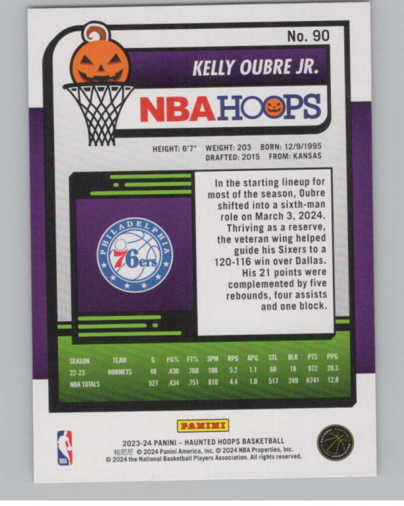 2023-24 Panini Haunted Hoops Orange #90 Kelly Oubre Jr. V98593 Image 2