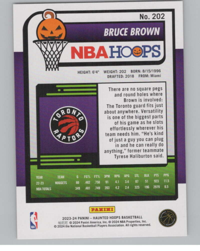 2023-24 Panini Haunted Hoops Orange #202 Bruce Brown V98615 Image 2