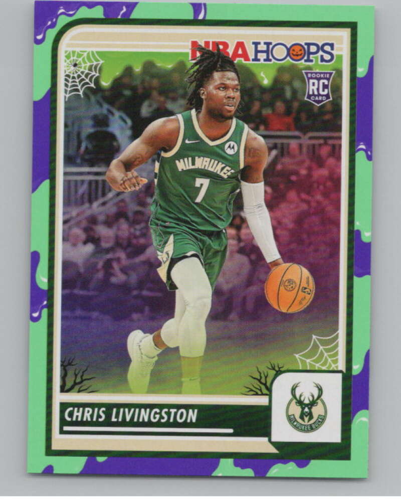 2023-24 Hoops Haunted Hoops Slime #99 Chris Livingston V98642 Image 1