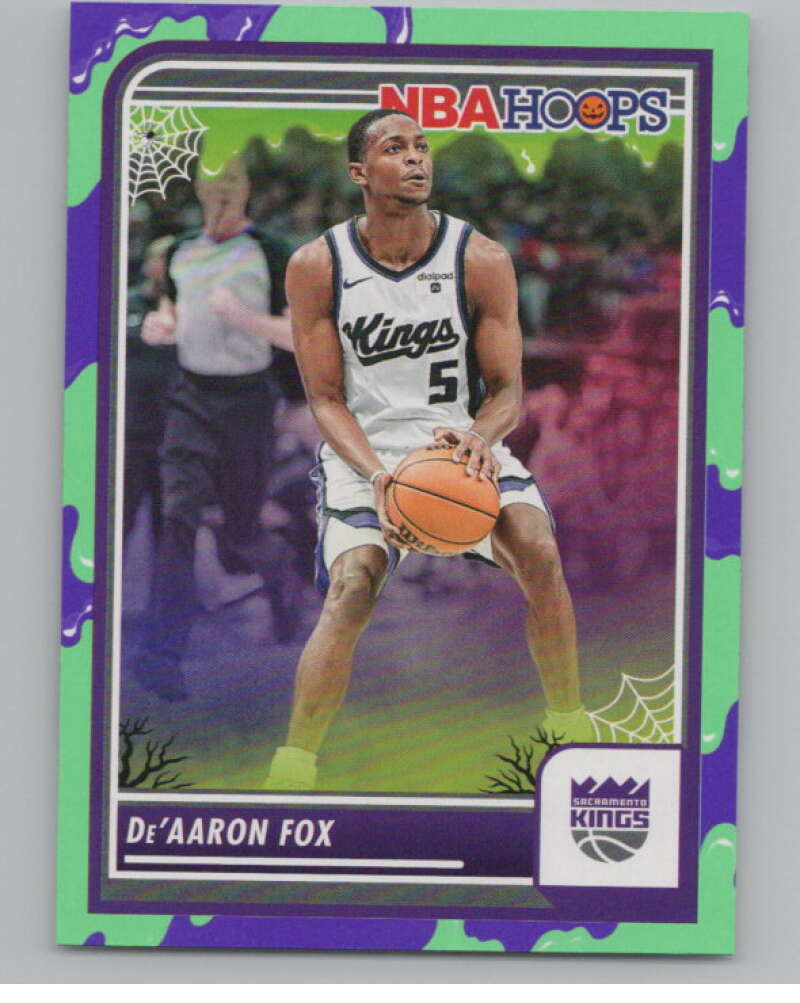 2023-24 Hoops Haunted Hoops Slime #199 De'Aaron Fox V98651 Image 1