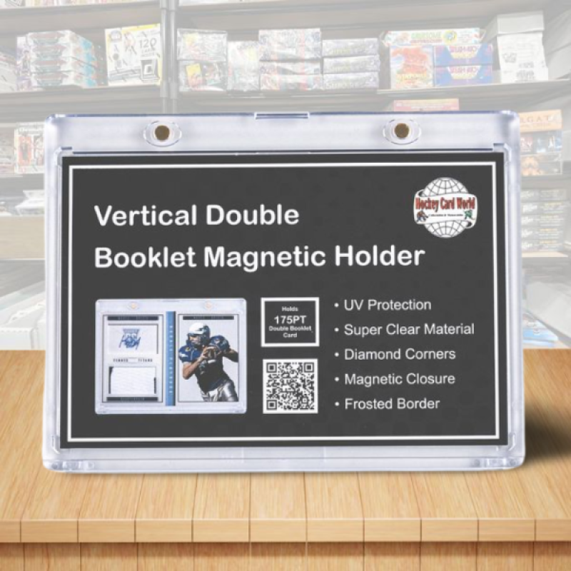 Hockey Card World 1Touch Vertical Double Booklet Magnetic Holder One Touch Display Image 1