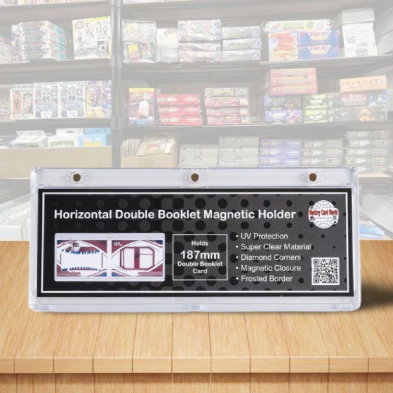 Hockey Card World 1Touch Horizontal Double Booklet Magnetic Holder One Touch Display Image 1