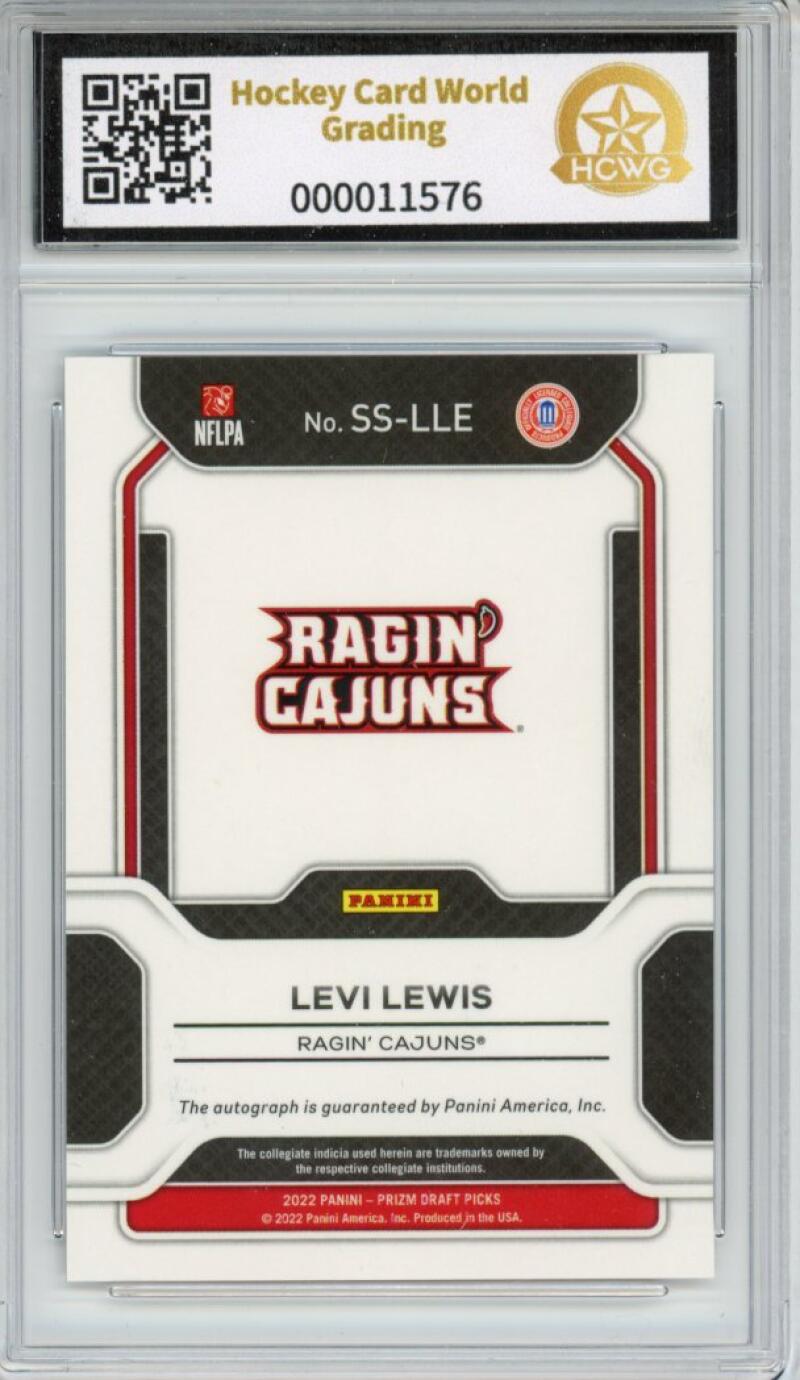 2022 Panini Prizm Draft Picks Sensational Signatures Levi Lewis HCWG 9 Image 2