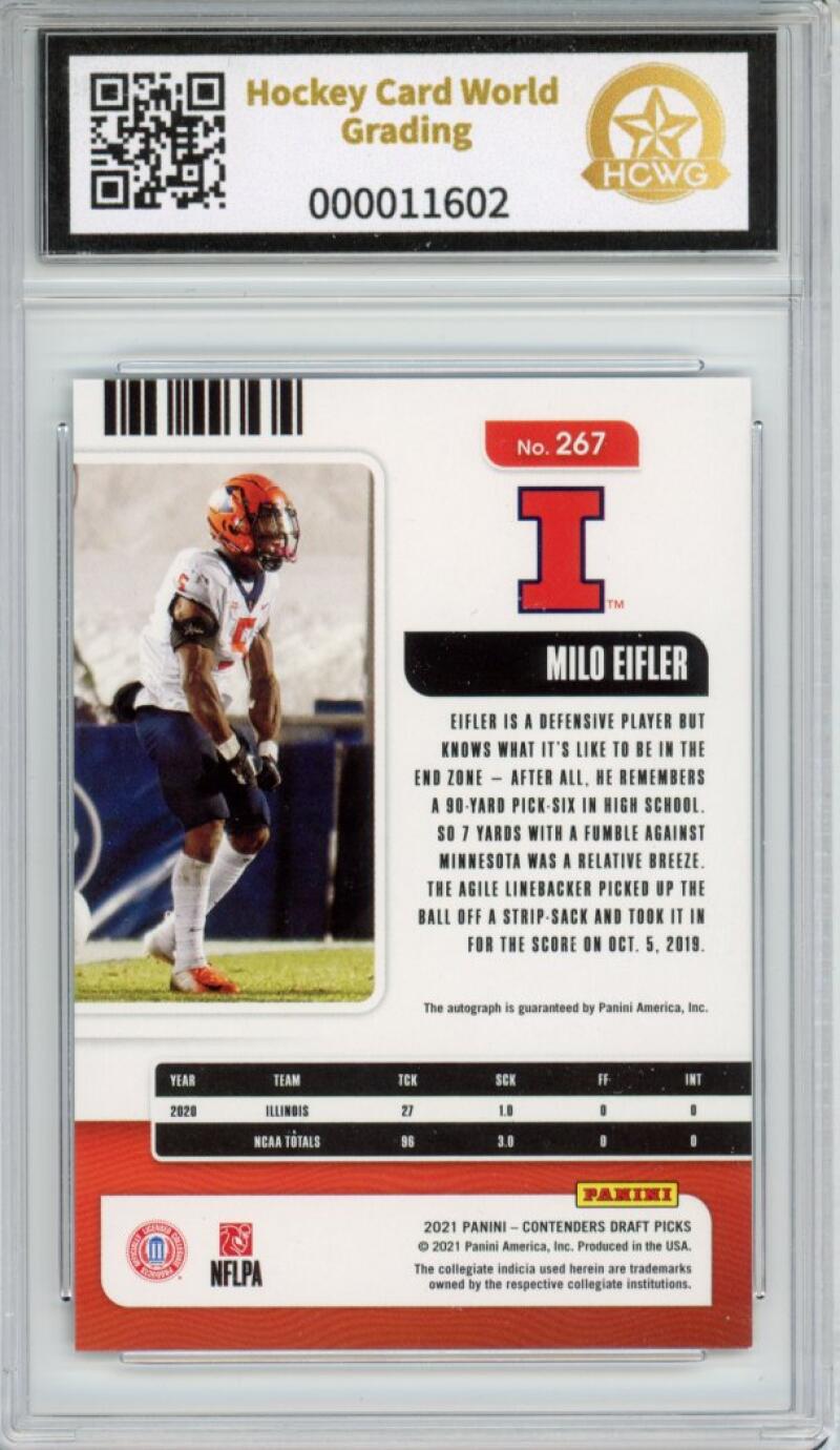 2021 Contenders Draft Picks Red Explosion Milo Eifler Auto Rookie HCWG 9 Image 2