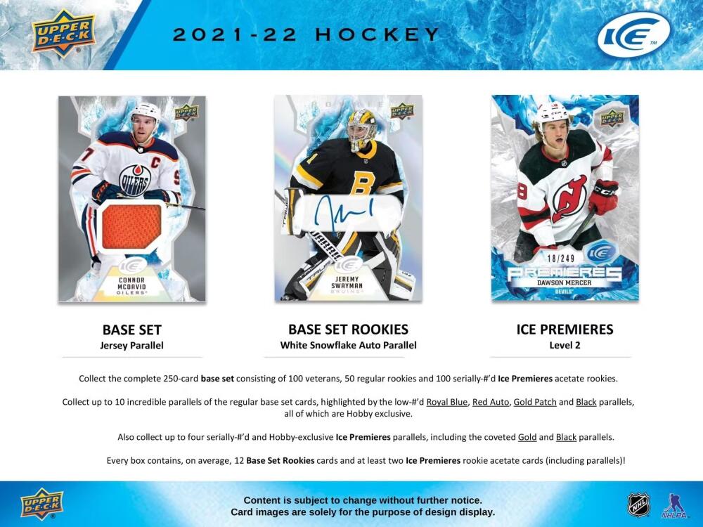 2021-22 Upper Deck Ice Factory Sealed Hockey HOBBY Box - Bonus Pack Image 2