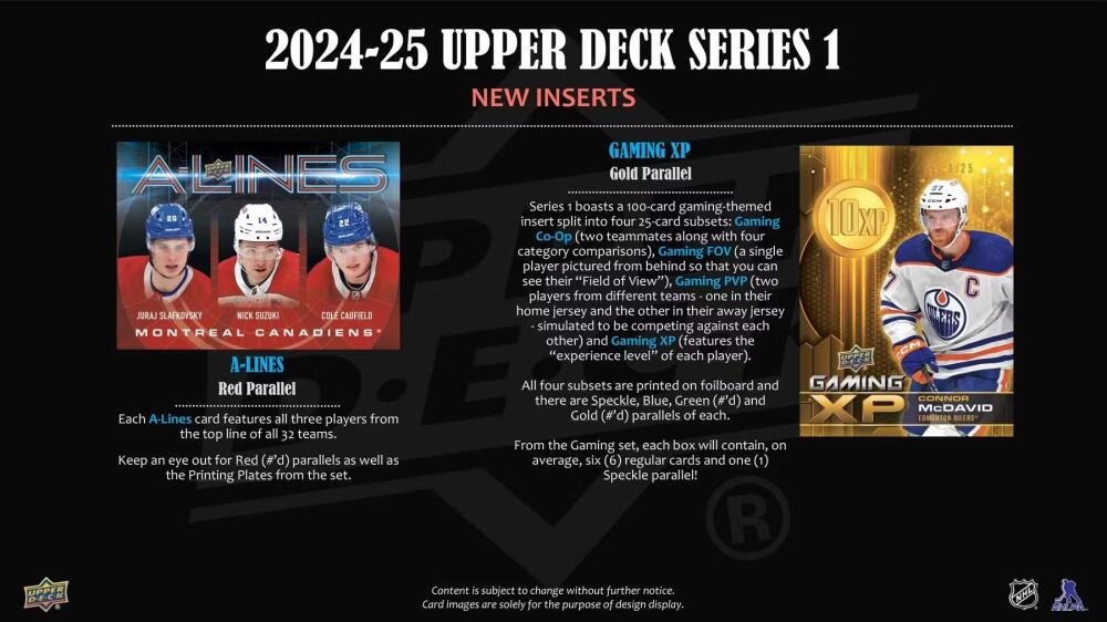 2024-25 Upper Deck Series 1 Hockey Hobby Box Image 3