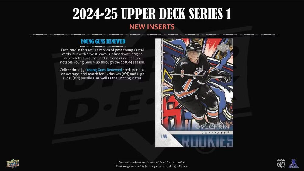 2024-25 Upper Deck Series 1 Hockey Hobby Box Image 4
