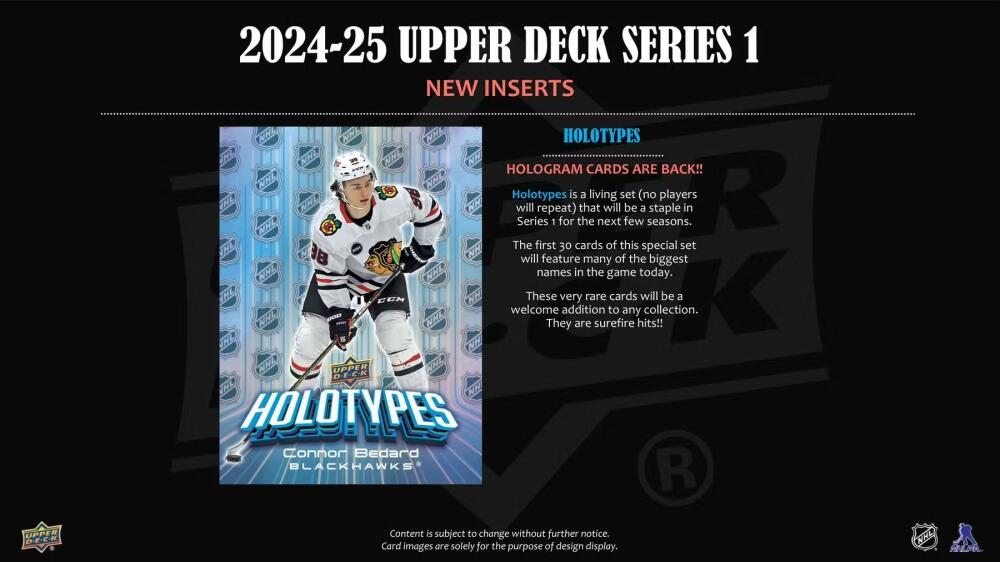 2024-25 Upper Deck Series 1 Hockey Hobby Box Image 5