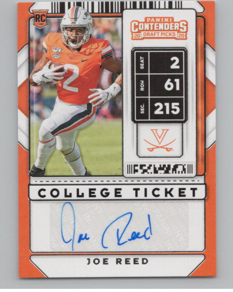 2020 Contenders Draft Picks Ticket #287 Joe Reed RC Auto Football V98666 Image 1