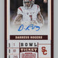 2017 Contenders Draft Picks Bowl Ticket #146B Darreus Rogers 15/99 RC Auto V98673 Image 1