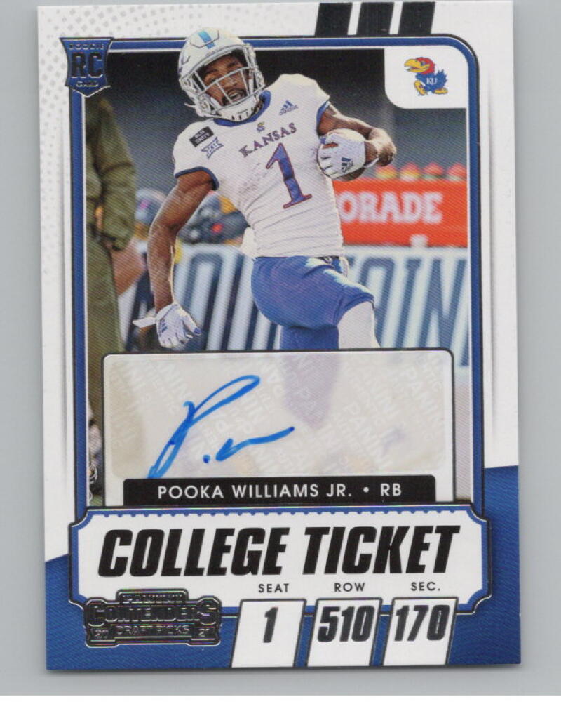 2021 Panini Contenders Draft Picks #186 Pooka Williams Jr. Rookie Auto V98676 Image 1