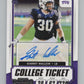 2021 Panini Contenders Draft Picks #254 Garret Wallow Rookie Auto V98677 Image 1