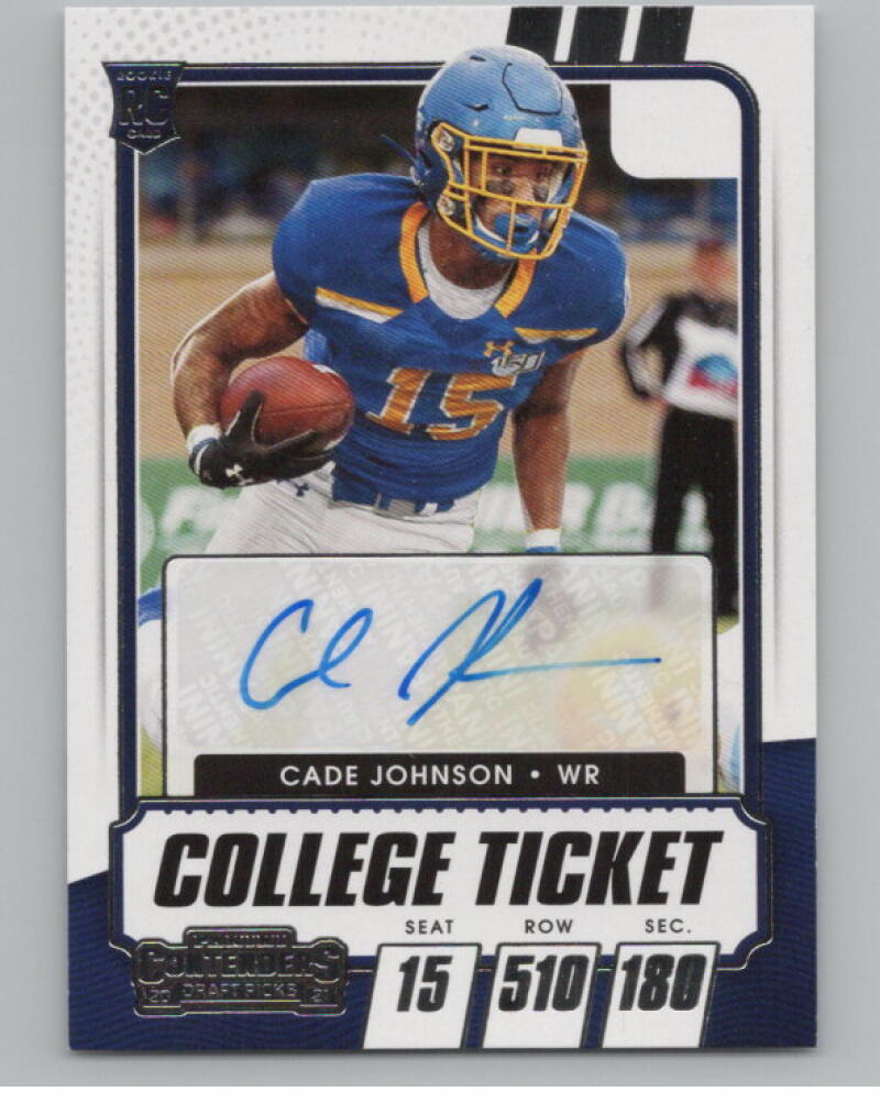 2021 Panini Contenders Draft Picks #319 Cade Johnson Rookie Auto V98681 Image 1