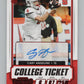 2021 Contenders Draft Picks Ticket Red #175 Cary Angeline Rookie Auto V98686 Image 1
