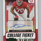 2021 Contenders Draft Picks Green #230 Alex Leatherwood 11/49 Rookie Auto V98698 Image 1