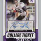 2021 Contenders Draft Picks Purple #178 Paddy Fisher Rookie Auto V98701 Image 1