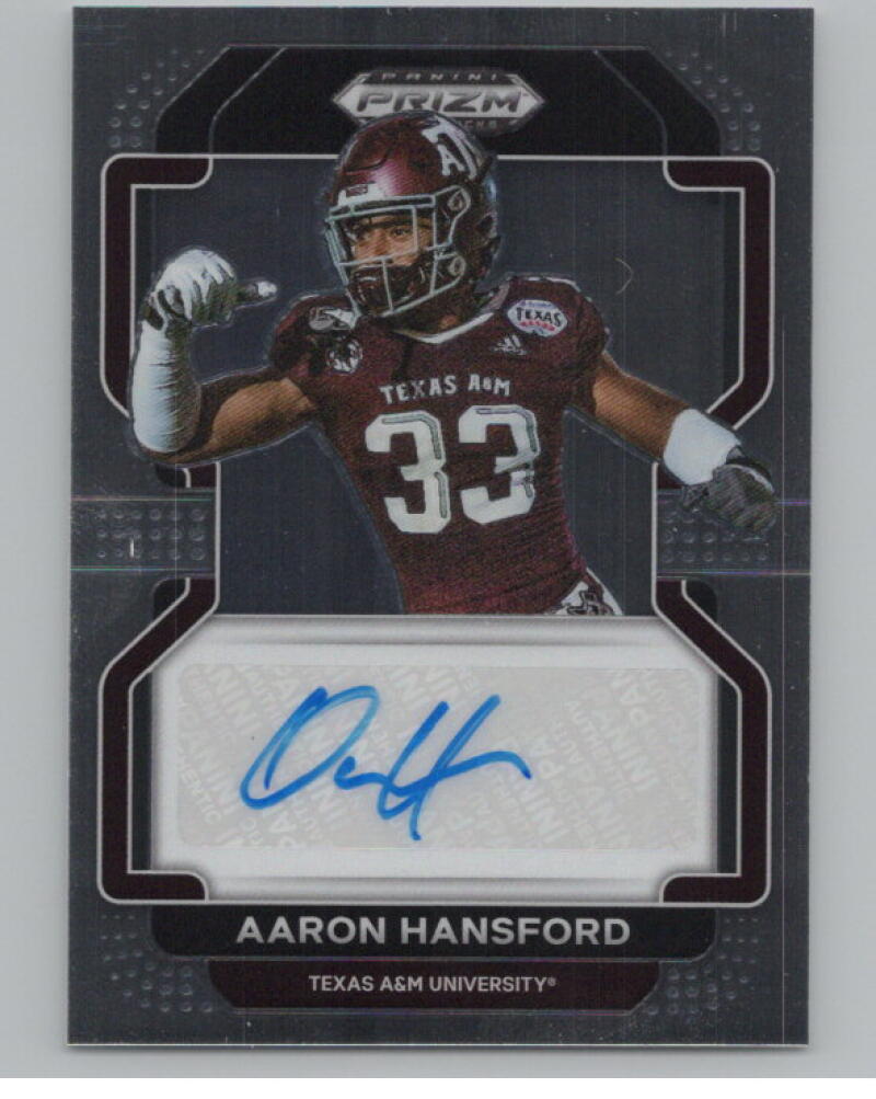 2022 Panini Prizm Draft Picks Autographs #211 Aaron Hansford Auto V98705 Image 1