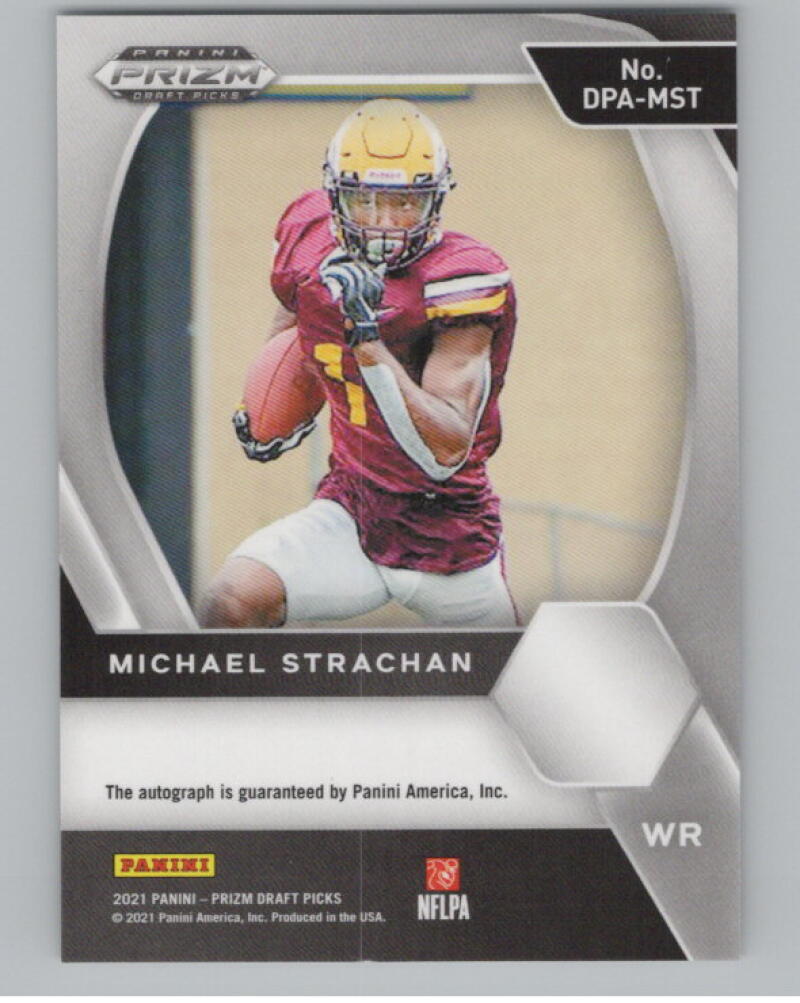 2021 Panini Prizm Draft Picks Autographs Michael Strachan Autograph V98710 Image 2