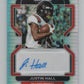 2022 Panini Prizm Draft Picks Autographs Justin Hall Autograph V98711 Image 1