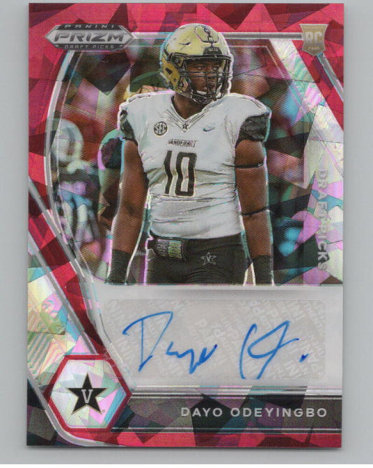 2021 Panini Prizm Draft Picks Autographs Prizms Red Ice Dayo Odeyingbo V98712 Image 1