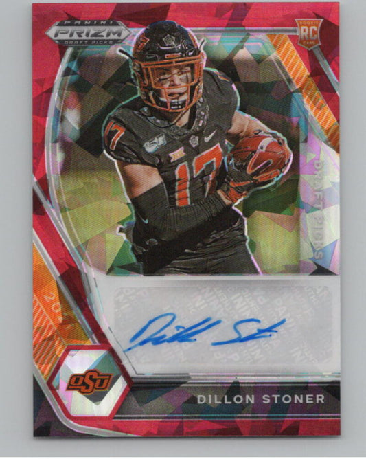 2021 Panini Prizm Draft Picks Autographs Prizms Red Ice Dillon Stoner V98714 Image 1