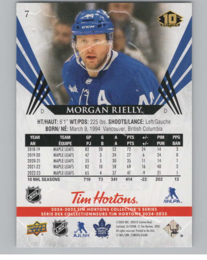 2024-25 Upper Deck Tim Hortons Hockey #7 Morgan Rielly Image 2