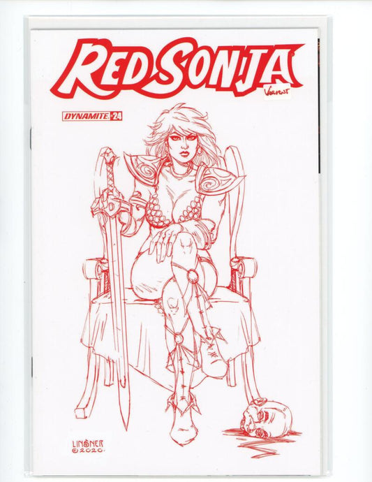 Red Sonja #24 Linsner 1:25 Linsner Tint FOC Comic Mint VARIANT - B1-4 Image 1