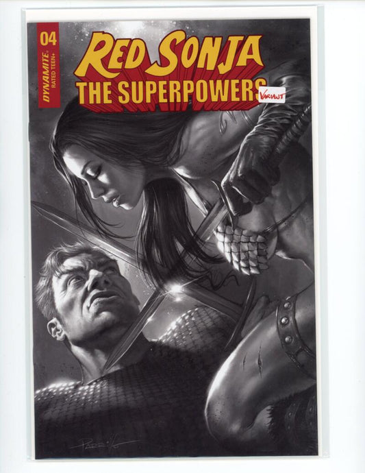 Red Sonja The Superpowers #4 B&W Comic Mint VARIANT - B1-23 Image 1