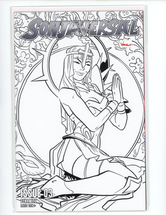 Sonjaversal #3 B&W Erica Henderson Virgin Dynamite Comic Mint VARIANT - B1-28 Image 1