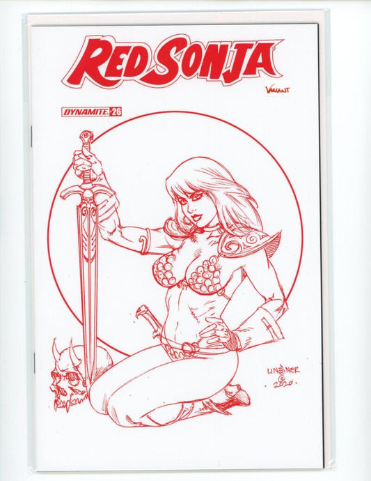 Red Sonja #26 Linsner 1:25 Tint FOC Dynamite Comic Mint VARIANT - B1-29 Image 1