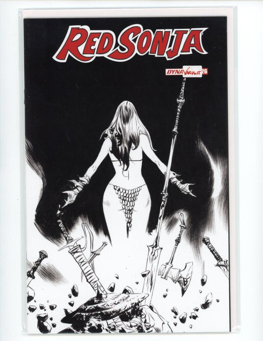 Red Sonja #26 Linsner 1:25 B&W Dynamite Comic Mint VARIANT - B1-31 Image 1