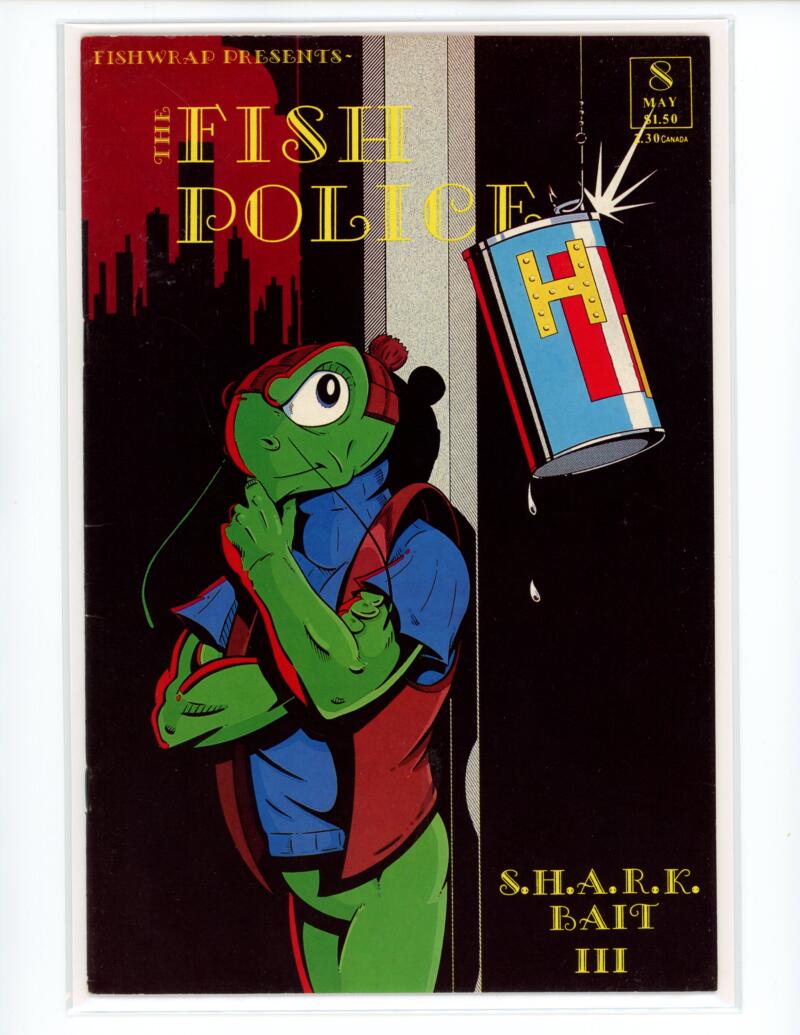Fish Police #8 1987 Fishwrap Presents Magazine Comic Book VG+ -  B9-34 Image 1