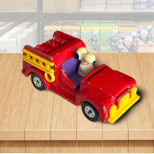 1966 Snoopy Corp. Fire Truck with Snoopy Vintage Toy Car Aviva  Hong Kong Image 1